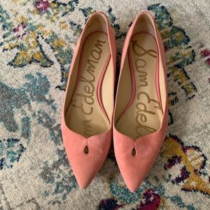 Sam Edelman flats,9.5 Pink Suede.great condition.